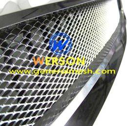 silver aluminium universal auto front bumper mesh grille