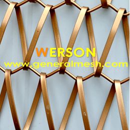 архитектурная декоративная проволочная сетка изготовлена из высококачественной латунной проволоки или проволоки из фосфористой бронзы.